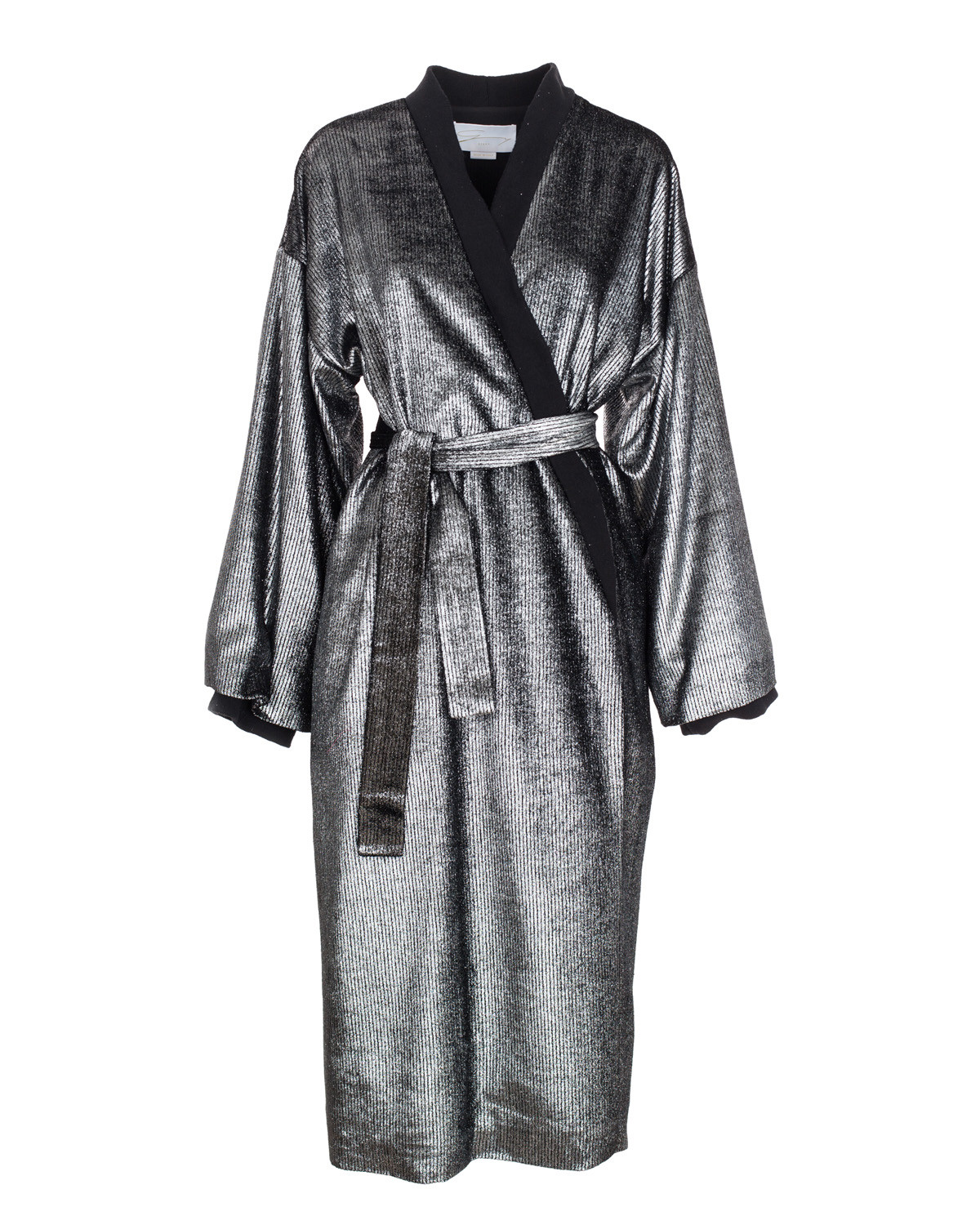 Trenchcoat robe in lamé velvet
