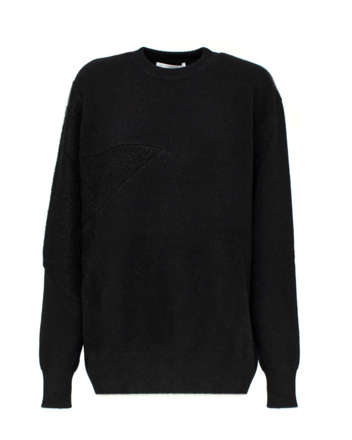 Black oversize roundneck sweater 