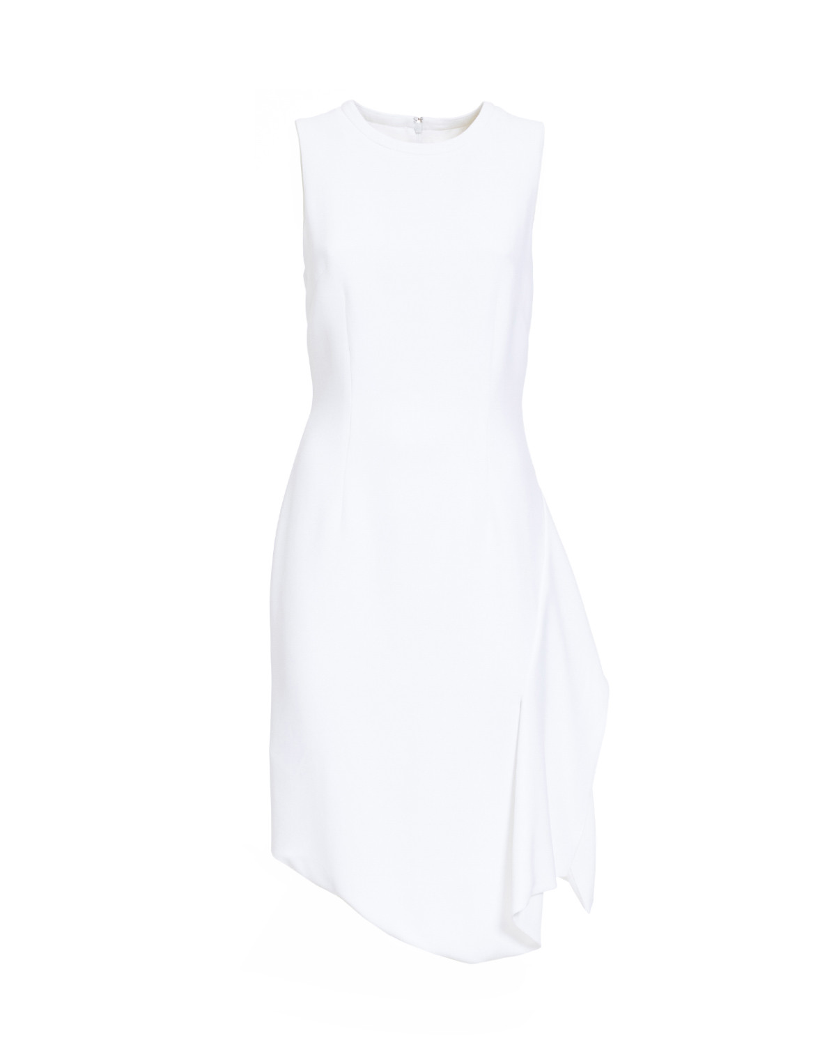 White stretch-cady dress