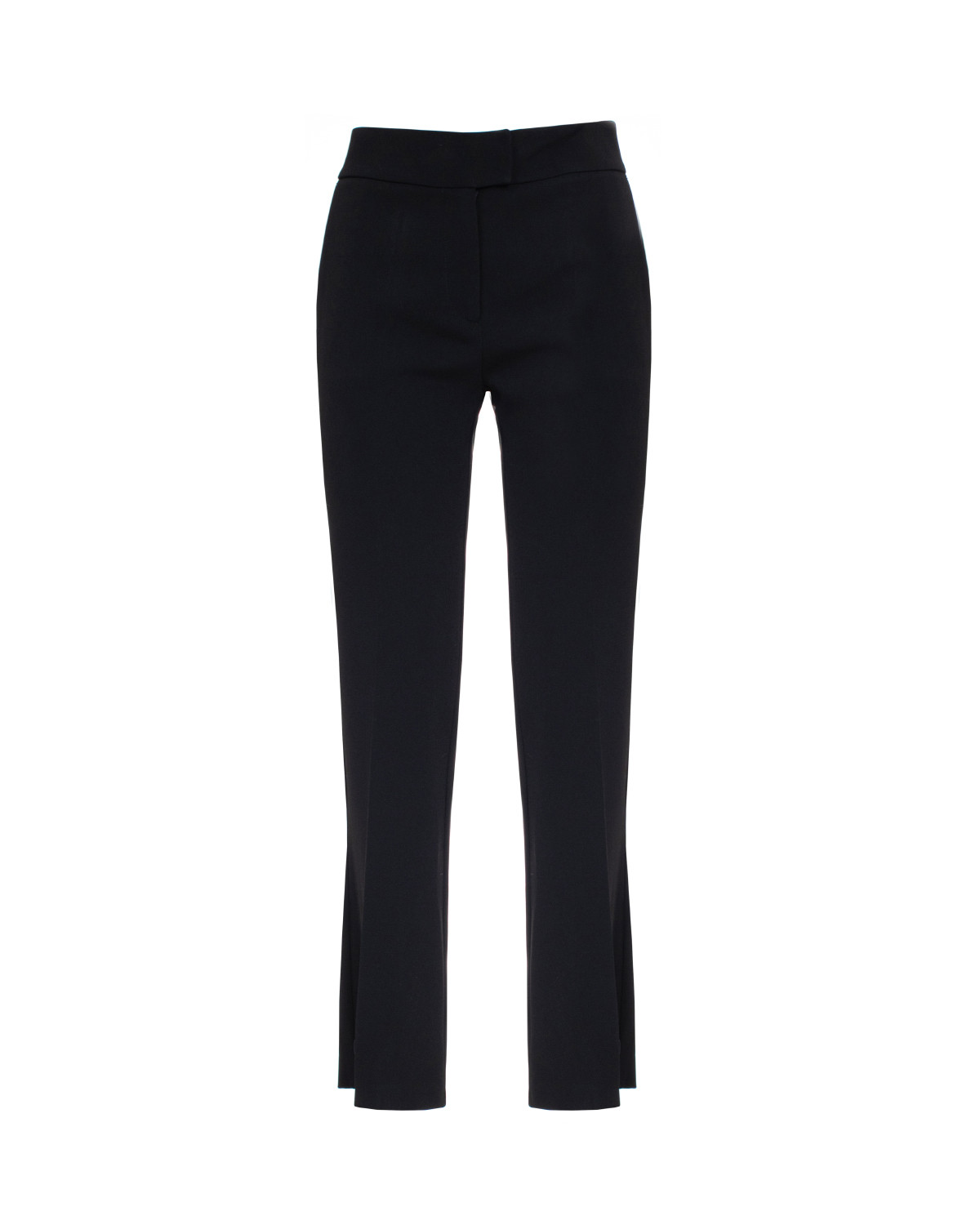 Black ankle lenght cady stretch trousers 