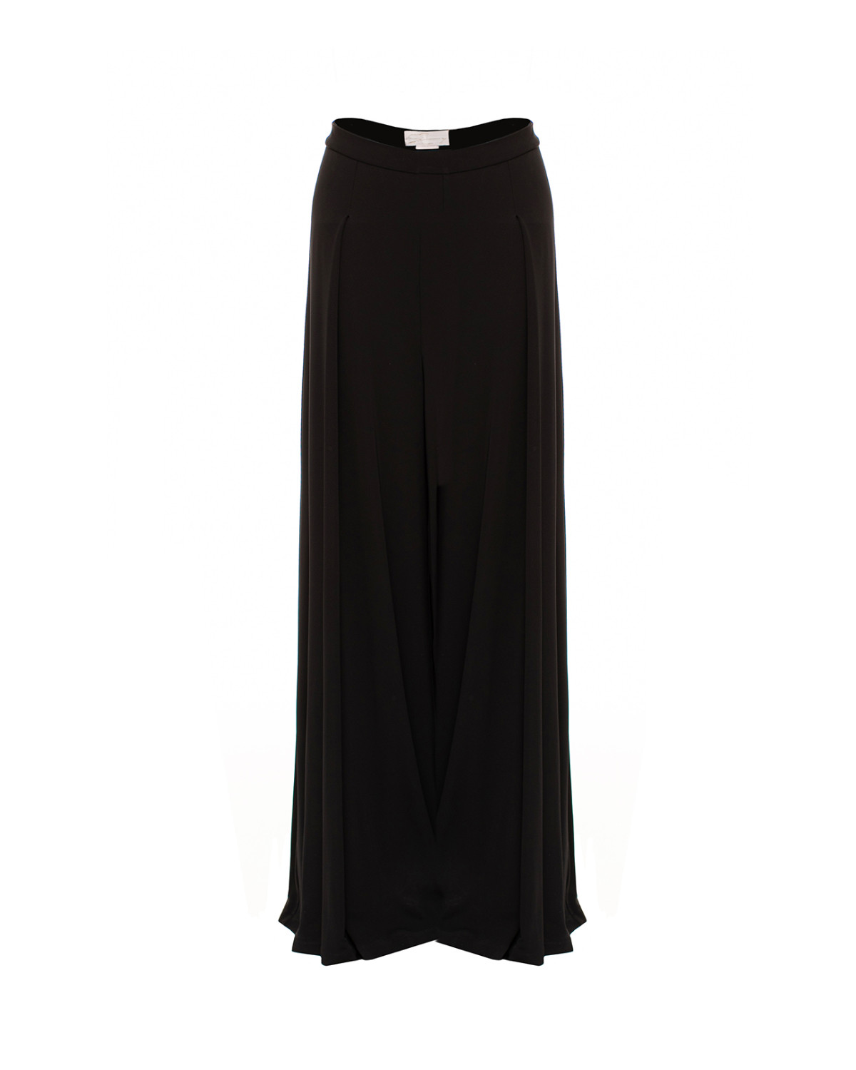 Black jersey pants with pleats