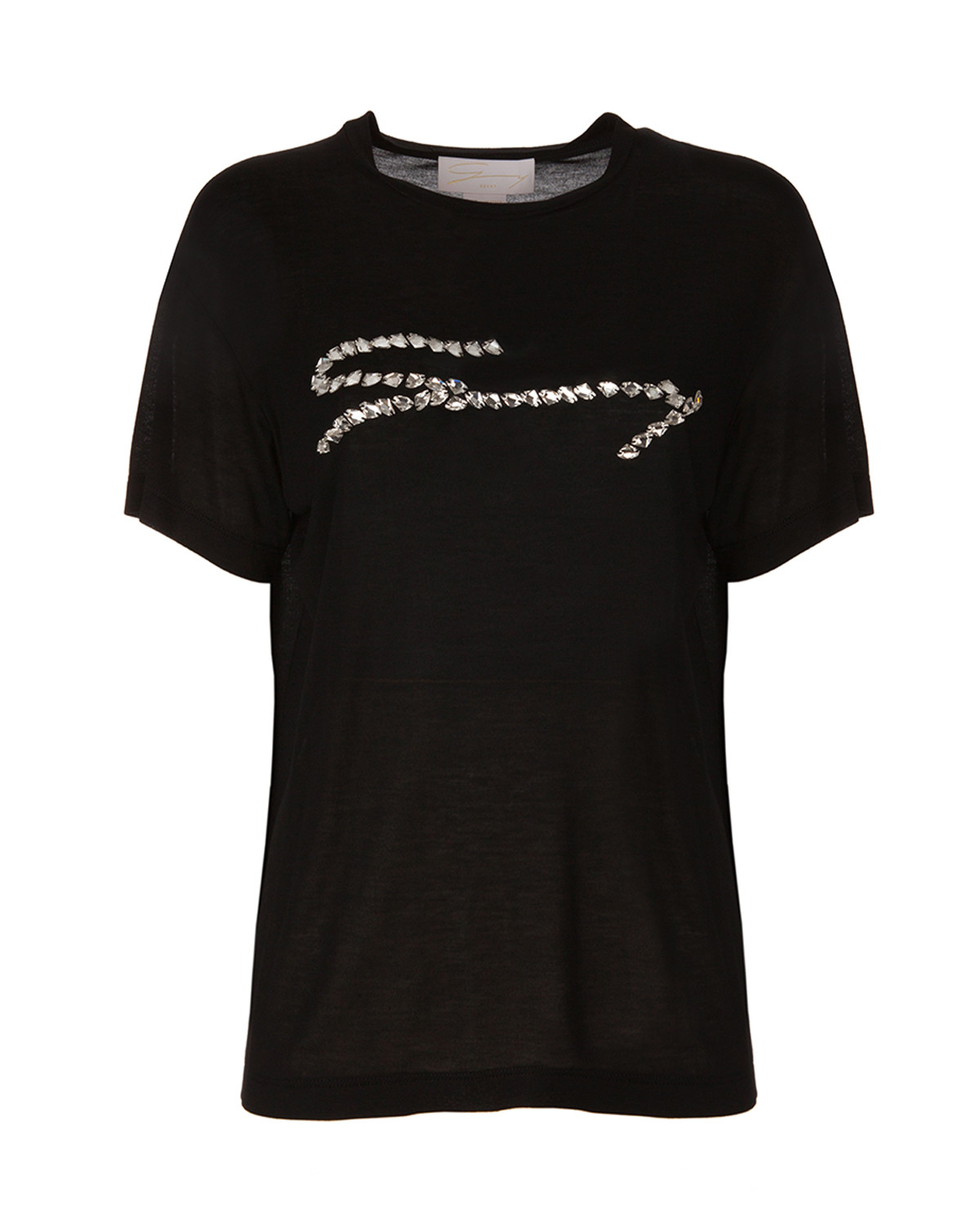 Jersey blend t-shirt with crystals