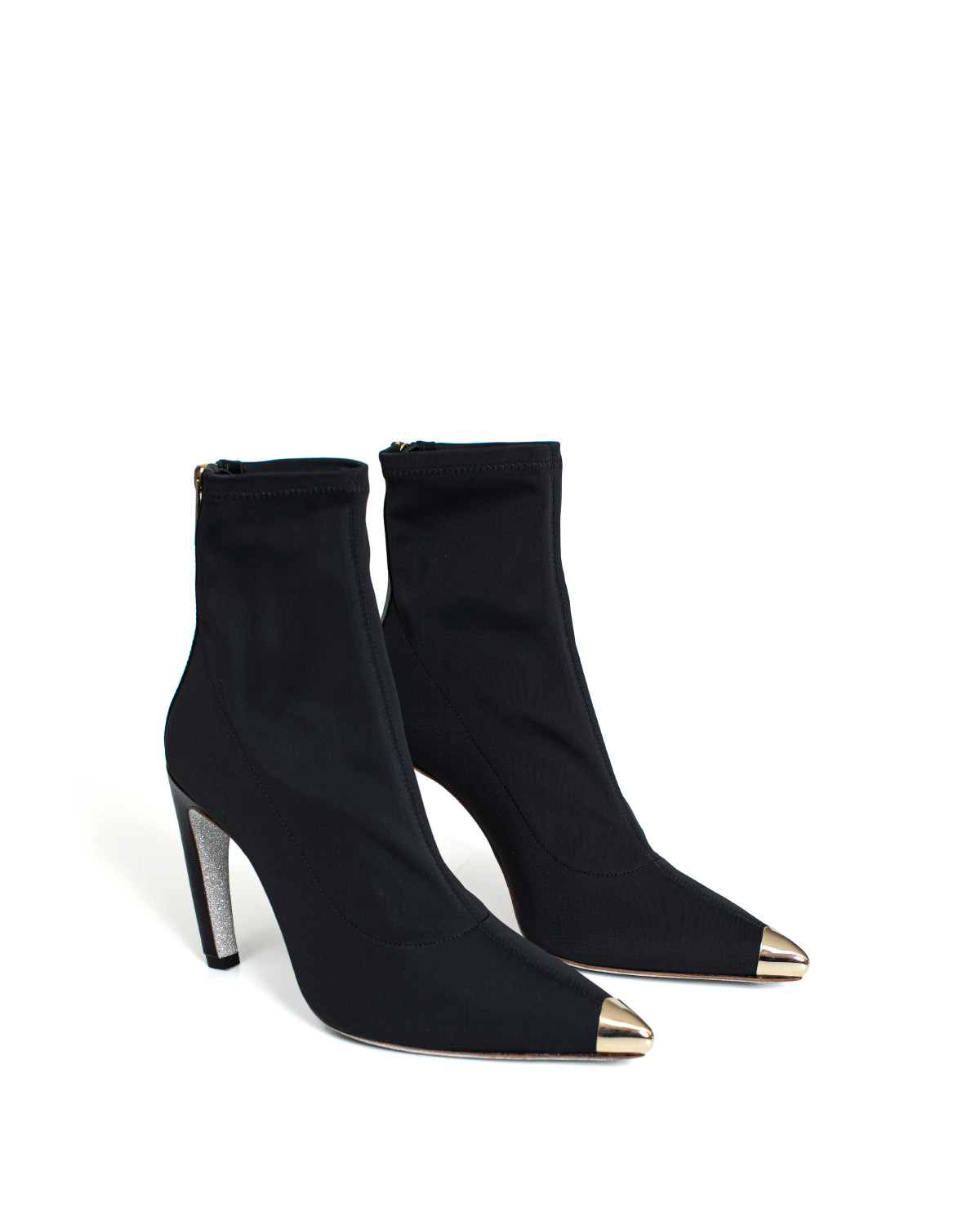 Black stretch ankle boots 