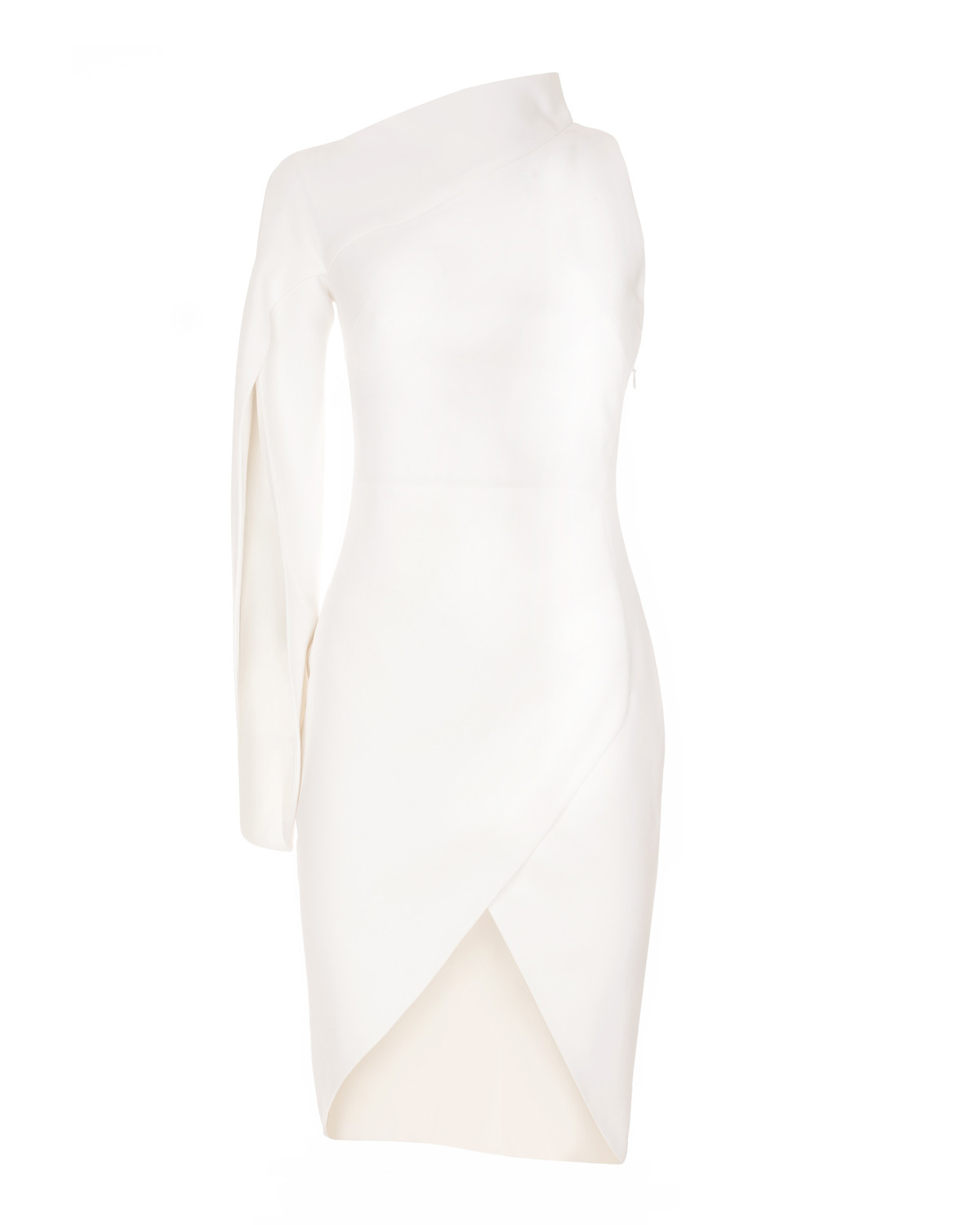 White assymetric cocktail dress