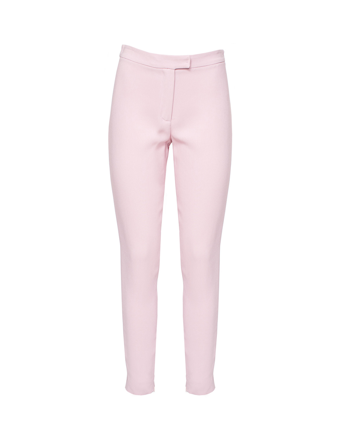 High-rise pants with zip on the bottom