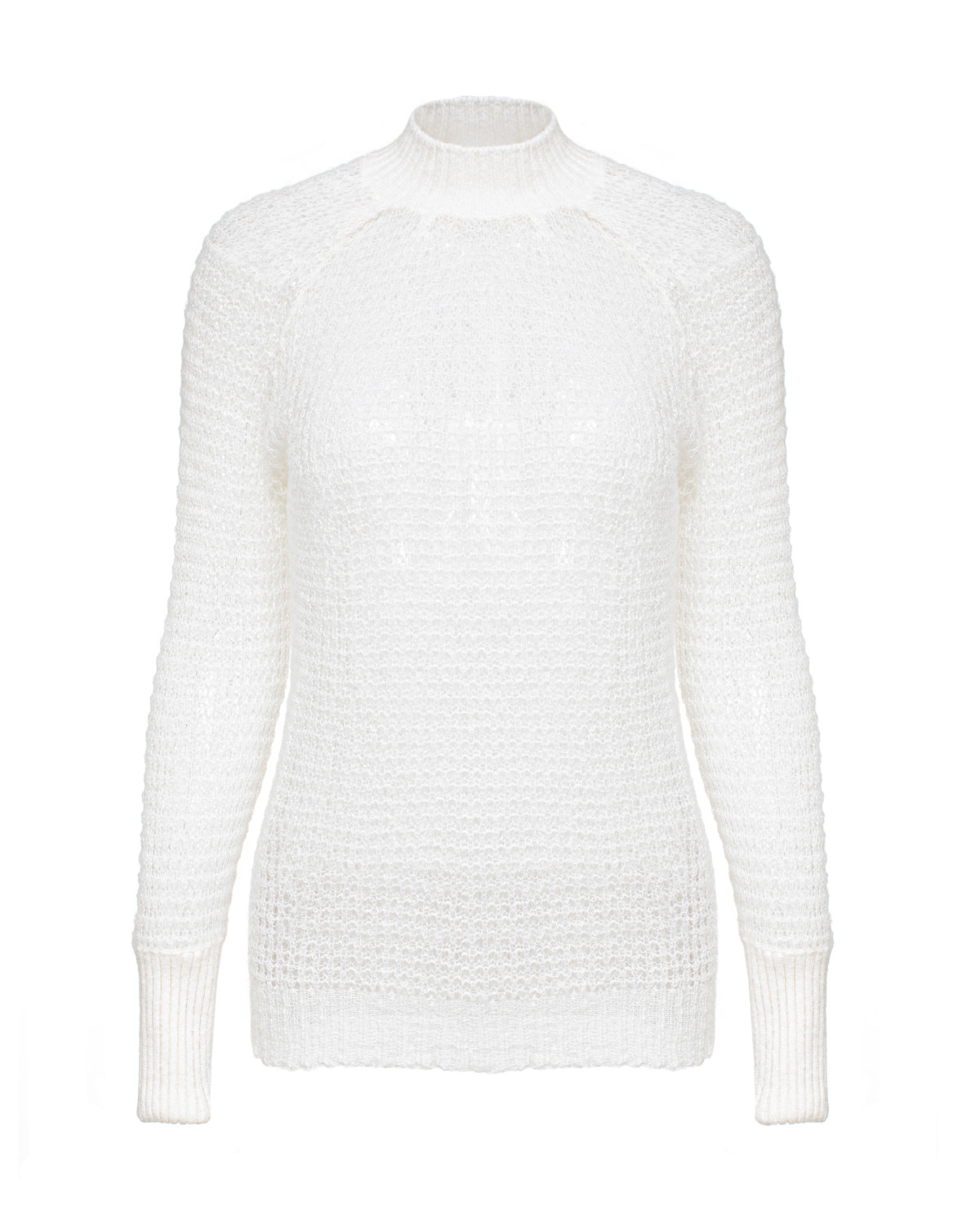 White mohair sweater 