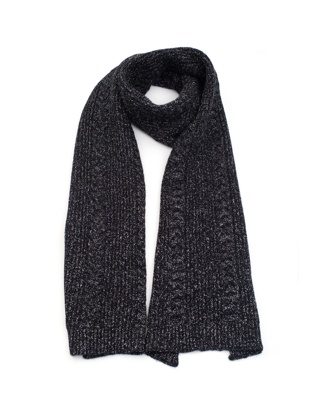 Knit scarf with lamé